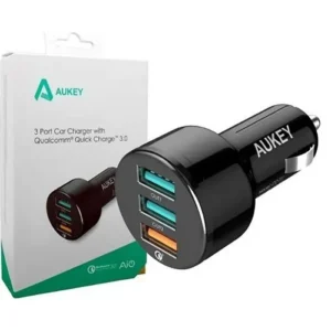 شارژر فندکی فست شارژ Aukey CC-T11 QC3.0 3A PD 42W