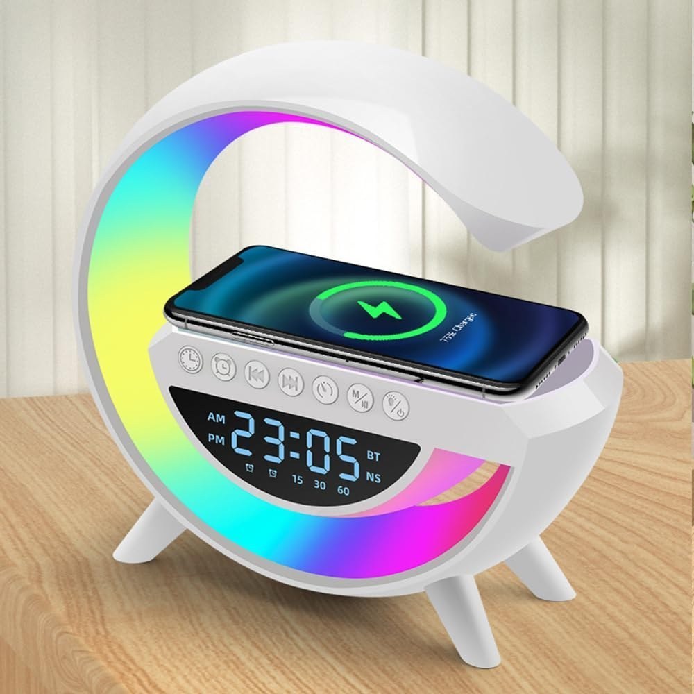 شارژر بی سیم و چراغ رومیزی اسپیکر دار BT-3401 15W