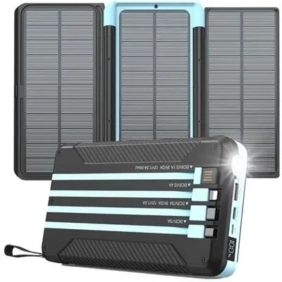 پاوربانک خورشیدی پاورولوژی مدل PPBCHA70 ظرفیت ۱۶ هزار میلی آمپر ساعت